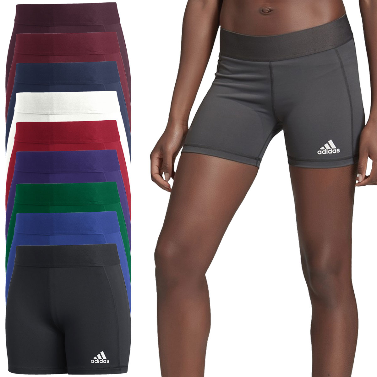 adidas Women's 4-Inch Compression Fit Quarter Length Volleyball
