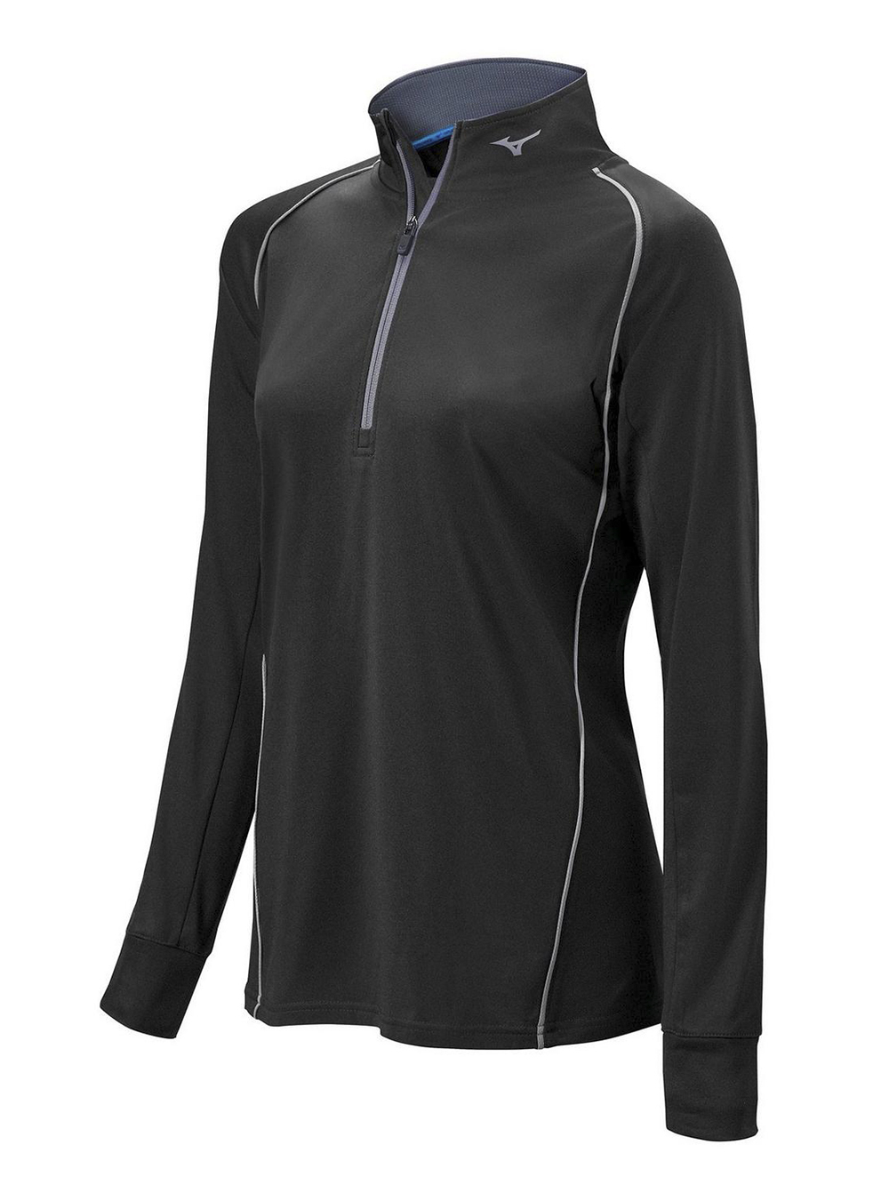 Mizuno Youth Comp 1/2 Zip Hitting Pullover - Black | Midwest Volleyball ...