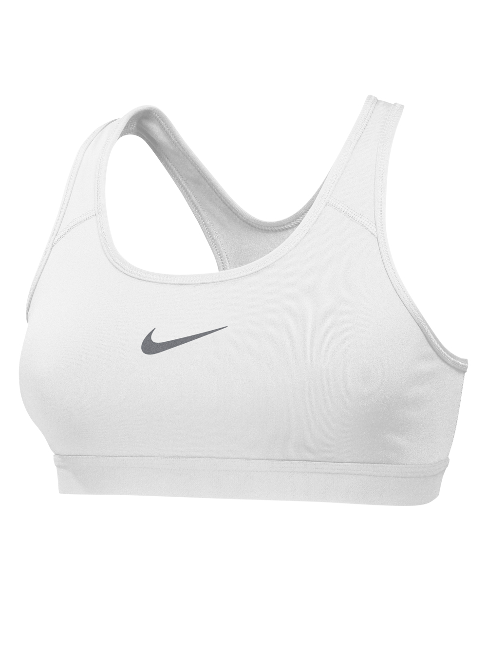 white nike pro sports bra